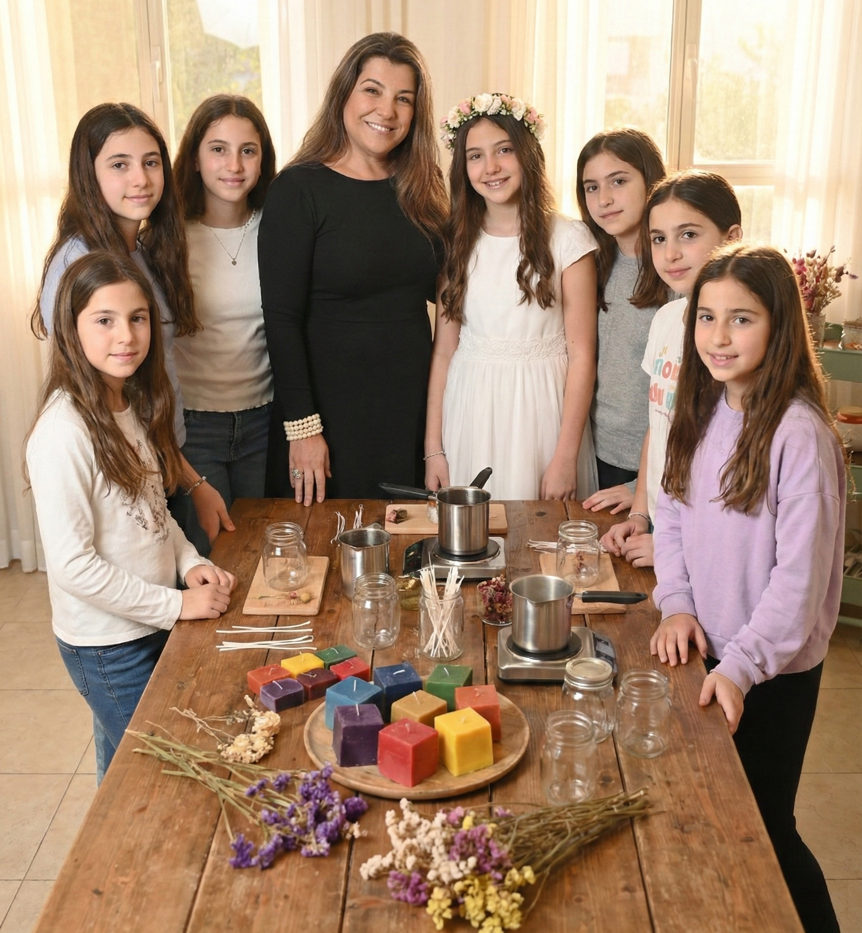 סדנת בת מצווה - יצירת נרות